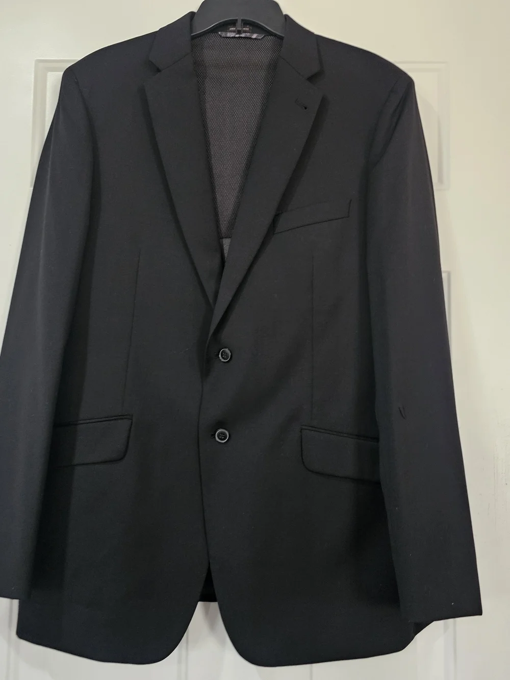 Joseph Abboud Black Two-Button Blazer Size 44 Long Pants 38wx30